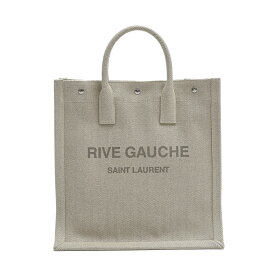 サンローラン SAINT LAURENT RIVE GAUCHE リヴ・ゴーシュ NORTH/SOUTH TOTE BAG ノース／サウス キャンバス トートバッグ メンズ ロゴ 生成 ライトシェル ベージュ