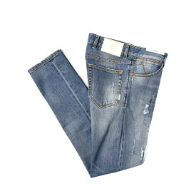 【SALE】 ピーティートリノ デニム PT TORINO DENIM SWING スウィング SUPERSLIM FIT デニムジーンズ ストレッチ パンツ クラッシュ ダメージ加工 メンズ Indigo Special ウォッシュドブルー イタリア ブランド PT05