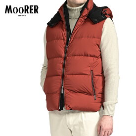 【SALE】 ムーレー MOORER FIRE-SKT ダウンベスト 春 秋冬 3シーズン メンズ アウター ポリエステル 100％ レッド イタリア ブランド MADE IN ITALY