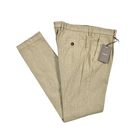 【ファイナルクリアランス】【半額以下】 ベルウィッチ BERWICH MORELLO GD 1P モレロ スラックス ワンタック パンツ ストレッチ 秋冬 春 3シーズン メンズ コットン チェック ベージュ イタリア ブランド MADE IN ITALY