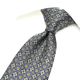 【SALE】【半額以下】【P20倍】 エトロ ETRO ネクタイ オールシーズン メンズ シルク 100% 小紋柄 花 ブルーグレー イタリア ブランド MADE IN ITALY ビジネス ギフト プレゼント ラッピング無料