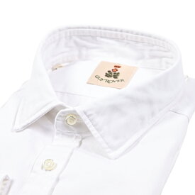 【P10倍】 ギローバー GUY ROVER 【2025-26年 秋冬新作】 ドレスシャツ カジュアルシャツ レギュラーカラー 長袖 メンズ 表前立て プラケットフロント コットン 100% ホワイト 白 イタリア ブランド MADE IN ITALY