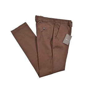 【SALE】【半額以下】 ベルウィッチ BERWICH MORELLO-GD モレロ コットンスラックス ノータック パンツ 春夏 メンズ コットンストレッチ ガーメントダイ 製品染め ブラウン イタリア ブランド MADE IN ITALY