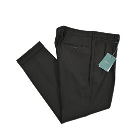 【クリアランス】【半額以下】 ベルウィッチ BERWICH BARBER 2P バーバー スラックス ツータック 2プリーツ パンツ 秋冬 メンズ 高機能ヴァージンウール ストレッチ ブラック イタリア ブランド MADE IN ITALY