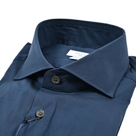 【秋冬先行セール】【P10倍】 オリアン ORIAN 【2025-26年 秋冬新作】 ドレスシャツ ワイシャツ ホリゾンタルカラー 長袖 メンズ Extra Slim Fit エクストラ スリムフィット コットンストレッチ ネイビー イタリア ブランド MADE IN ITALY