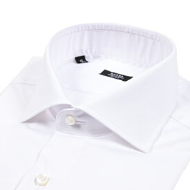 【SALE】【半額以下】 バルバ BARBA ドレスシャツ ワイシャツ ホリゾンタルカラー 長袖 オールシーズン メンズ cucito a mano 手縫い仕立て コットン 100％ ホワイト 白 イタリア ナポリ ブランド MADE IN ITALY