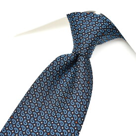 【SALE】 エトロ ETRO ネクタイ オールシーズン メンズ シルク 100% ペイズリー 総柄 ブルー イタリア ブランド MADE IN ITALY ビジネス ギフト プレゼント ラッピング無料