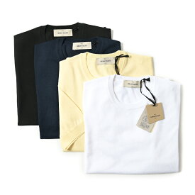 グランサッソ GRAN SASSO VINTAGE ORGANIC COTTON ニットTシャツ 半袖 ニットセーター クルーネック 春夏 メンズ ヴィンテージ オーガニックコットン 4色展開 イタリア ブランド MADE IN ITALY