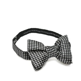 【半額以下】 トムフォード TOM FORD パピヨン 蝶ネクタイ ボウタイ メンズ シルク 100% 織柄 ブラック×ホワイト イタリア ブランド MADE IN ITALY フォーマル パーティー 結婚式 ギフト プレゼント