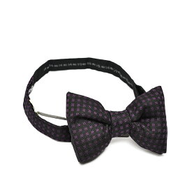 【半額以下】 トムフォード TOM FORD パピヨン 蝶ネクタイ ボウタイ メンズ シルク 100% 小紋柄 ブラック×パープル イタリア ブランド MADE IN ITALY フォーマル パーティー 結婚式 ギフト プレゼント