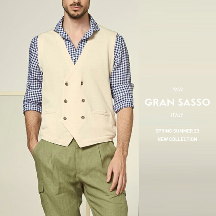 楽天市場】【SALE】 グランサッソ GRAN SASSO LINO-COTTON 麻混 ニット 