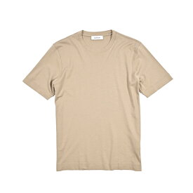 【サマーSALE】 グランサッソ GRAN SASSO 【2025年 春夏新作】 Tシャツ コットンスムース カットソー 半袖 クルーネック 春夏 メンズ ナチュラルストレッチ コットン 100％ ライトブラウン イタリア ブランド MADE IN ITALY