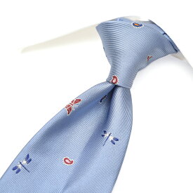 【スーパーSALE】【半額以下】 エトロ ETRO ネクタイ オールシーズン メンズ シルク 100% 小紋柄 ライトブルー イタリア ブランド MADE IN ITALY ビジネス ギフト プレゼント ラッピング無料