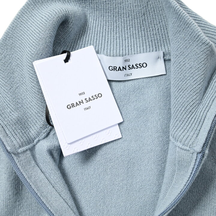 楽天市場】グランサッソ GRAN SASSO ウールカシミヤ ハーフジップ 