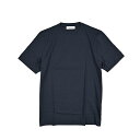 【SALE】 グランサッソ GRAN SASSO 【2025年 春夏新作】 Tシャツ コットンスムース カットソー 半袖 クルーネック 春夏 メンズ ナチュラルストレッチ コットン 100％ ネイビー イタリア ブランド MADE IN ITALY