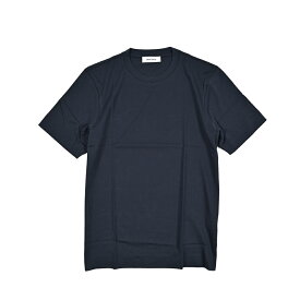 【サマーSALE】 グランサッソ GRAN SASSO 【2025年 春夏新作】 Tシャツ コットンスムース カットソー 半袖 クルーネック 春夏 メンズ ナチュラルストレッチ コットン 100％ ネイビー イタリア ブランド MADE IN ITALY