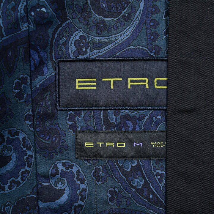 楽天市場】エトロ ETRO レザーブルゾン 異素材コンビ ショート  