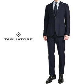 【新春初売り】【40％OFF】 タリアトーレ TAGLIATORE 【2025-26年 秋冬新作】 A-DAKAR ダカール テーラードスーツ 2Bシングル 秋冬 メンズ ウール フランネル ネイビー イタリア ブランド MADE IN ITALY ブートニエール