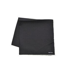 【クリアランス】【半額以下】 トムフォード TOM FORD ポケットチーフ メンズ シルク 100% ブラック 黒 イタリア ブランド MADE IN ITALY フォーマル パーティー 結婚式 ギフト