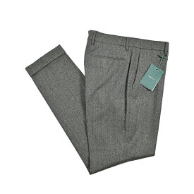 【新春初売り】【半額以下】 ベルウィッチ BERWICH YRETRO LONG レトロ スラックス ノータック パンツ 秋冬 メンズ ヴァージンウール 100% グレー イタリア ブランド MADE IN ITALY