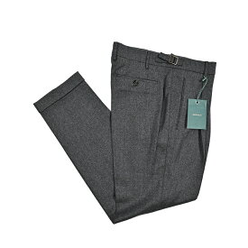 【新春初売り】【半額以下】 ベルウィッチ BERWICH RETRO 1P レトロ スラックス ワンタック 1プリーツ パンツ サイドアジャストベルト 秋冬 メンズ ヴァージンウール 100% グレー イタリア ブランド MADE IN ITALY