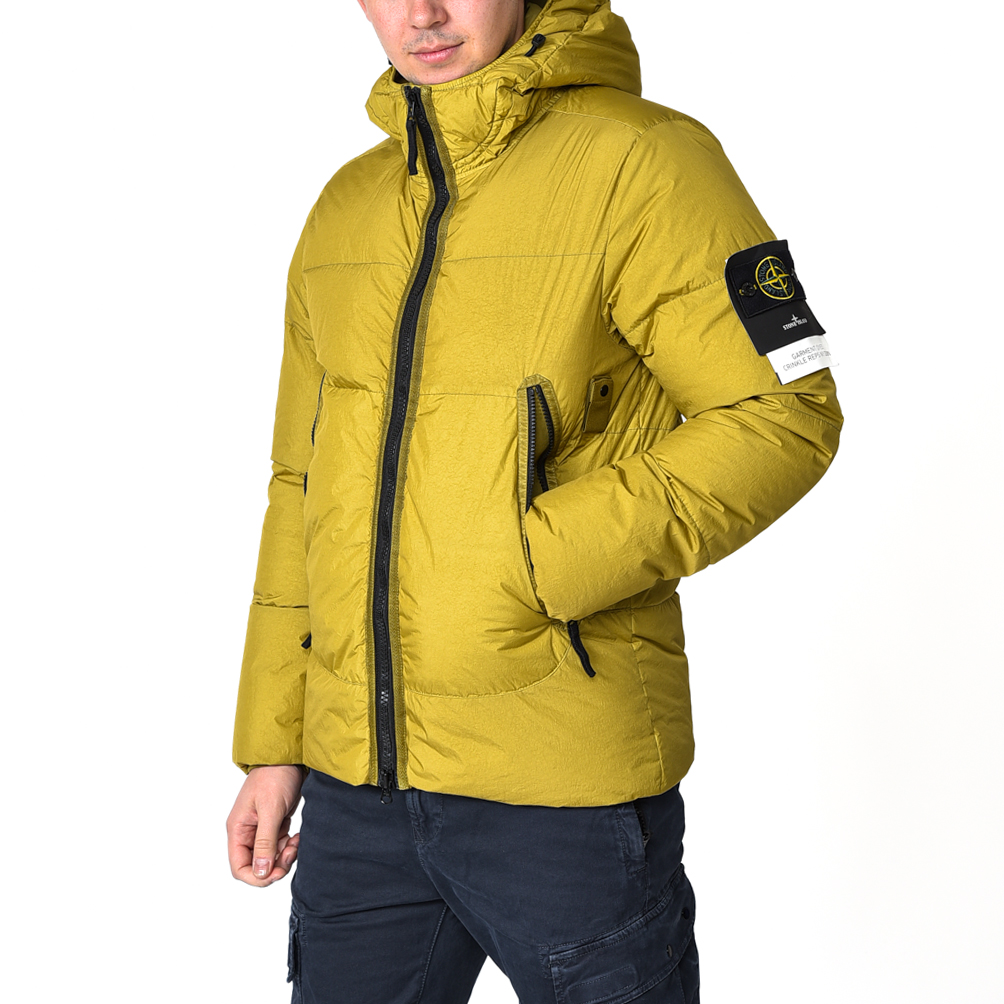 Stone Island Synthetic Man Black Garment Dyed Crinkle Reps R-ny Down Jacket in Blue for Men Save 52% Mens Jackets Stone Island Jackets 
