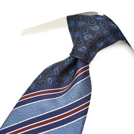 【P20倍】 エトロ ETRO ネクタイ オールシーズン メンズ シルク 100% ペイズリー レジメンタル ネイビー イタリア ブランド MADE IN ITALY ビジネス ギフト プレゼント ラッピング無料