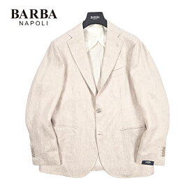【SALE】【半額以下】 バルバ BARBA 【2026年 春夏新作】 JIMMY テーラードジャケット 段返り3Bシングル 春夏 メンズ リネン 麻 100% ベージュ MADE IN ITALY