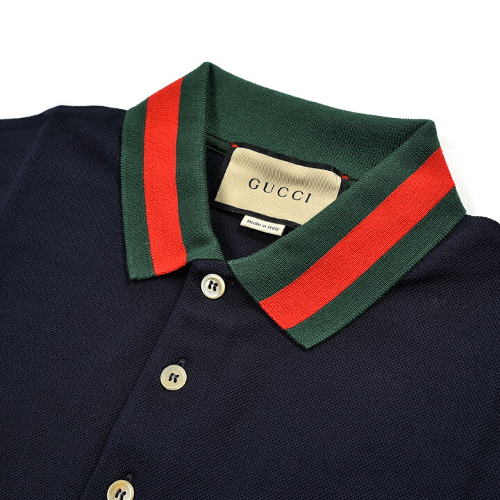 楽天市場】グッチ GUCCI ウェブ ストライプ カラー（襟）付き 