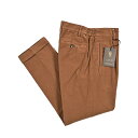 【新春初売り】【半額以下】 ベルウィッチ BERWICH RETRO 1P レトロ スラックス ワンタック チノ パンツ ストレッチ 秋冬 メンズ コットン 微起毛 ブラウン イタリア ブランド MADE IN ITALY