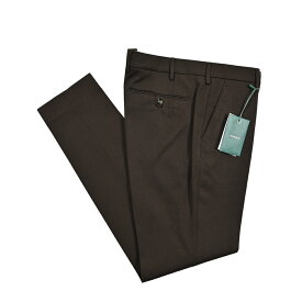 【ファイナルクリアランス】【半額以下】 ベルウィッチ BERWICH MORELLO モレロ スラックス ノータック パンツ ストレッチ 秋冬 春 3シーズン メンズ ヴァージンウール コットン ダークブラウン イタリア ブランド MADE IN ITALY