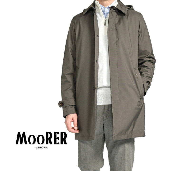 楽天市場】ムーレー MOORER OVEN GF ステンカラーコート フード付き 