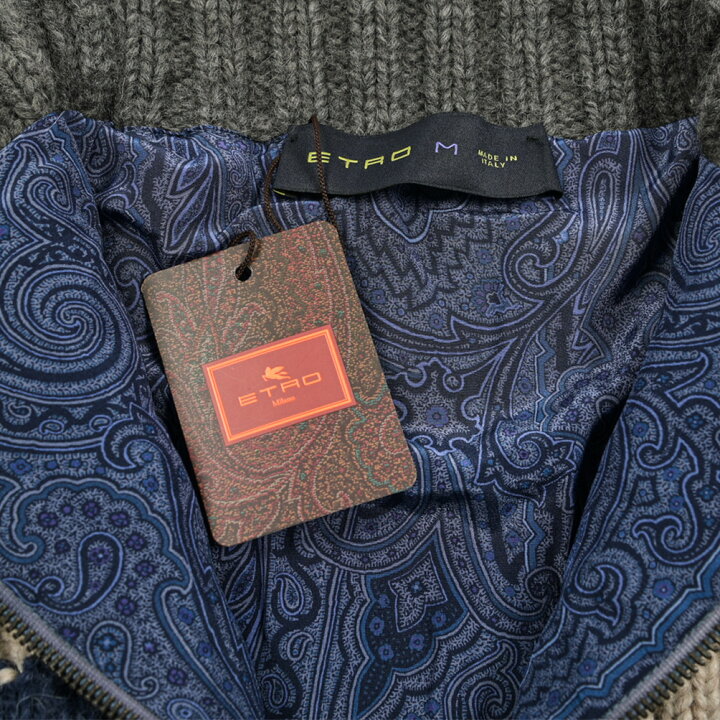 楽天市場】エトロ ETRO ジップアップ ニットジャケット スタンドカラー 