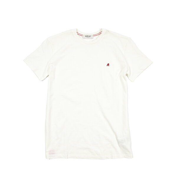 【スーパーSALE】【半額以下】【70％OFF】  リプレイ REPLAY  Tシャツ カットソー 半袖 クルーネック レディース  ナチュラルストレッチ コットン 100％ ホワイト  イタリア ブランド