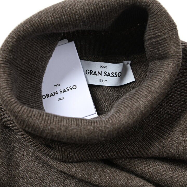 【クリアランス】 グランサッソ GRAN SASSO タートルネック ニットセーター ハイゲージ 長袖 秋冬 春 3シーズン メンズ ヴァージンウール  カシミヤ ブラウン グレー 2色展開 イタリア ブランド MADE IN ITALY | ガルダローバミラノ [グランサッソ] GRAN SASSO ニットセーター クルーネック ミドルゲージ 長袖 秋冬 春 3シーズン メンズ ヴァージンウ