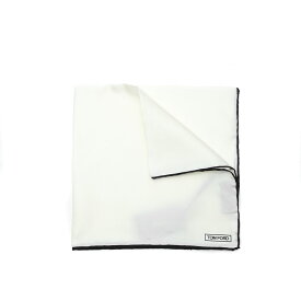 【クリアランス】【半額以下】 トムフォード TOM FORD ポケットチーフ メンズ シルク 100% オフホワイト イタリア ブランド MADE IN ITALY フォーマル パーティー 結婚式 ギフト プレゼント