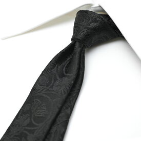 【新春初売り】【半額以下】 ドルチェ＆ガッバーナ DOLCE & GABBANA ネクタイ ナロータイ メンズ シルク 100% 花柄 ブラック イタリア ブランド MADE IN ITALY ギフト プレゼント ラッピング無料
