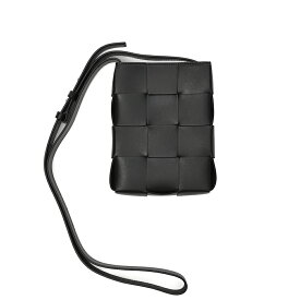 【新春初売り】 ボッテガヴェネタ BOTTEGA VENETA カセット スモール メッセンジャー ショルダー付き ミニバッグ メンズ レディース 男女兼用 イントレチャート カーフレザー ブラック イタリア ブランド MADE IN ITALY