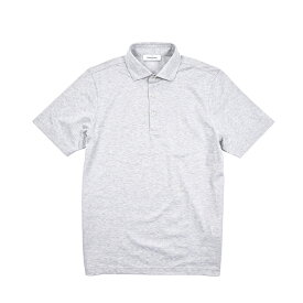 【半額以下】 グランサッソ GRAN SASSO 【2025年 春夏新作】 鹿の子ポロシャツ 半袖 春夏 メンズ コットン100％ ナチュラルストレッチ カノコ ピケ 台襟ポロ ドレスポロ 杢グレー イタリア ブランド MADE IN ITALY