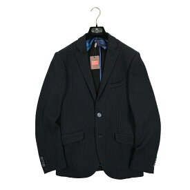【クリアランス】【半額以下】 エトロ ETRO NEW JERSEY SUPERLEGGERA テーラードジャケット 2Bシングル 秋冬 メンズ ジャージー素材 ウール コットン 織柄 ネイビー イタリア ブランド MADE IN ITALY