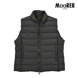 【SALE】 ムーレー MOORER OLIVER-KN ACQUA RESISTANTダウンベスト ブルゾン 春 秋冬 3シーズン メンズ アウター 撥水透湿性 ストレッチマットナイロン ブラック イタリア ブランド MADE IN ITALY