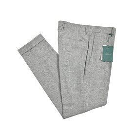 【新春初売り】【半額以下】 ベルウィッチ BERWICH YRETRO LONG レトロ スラックス ノータック パンツ 秋冬 メンズ ヴァージンウール 100% ライトグレー イタリア ブランド MADE IN ITALY