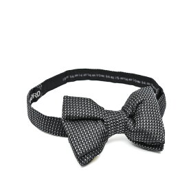 【半額以下】 トムフォード TOM FORD パピヨン 蝶ネクタイ ボウタイ オールシーズン メンズ シルク 100% 織柄 ダークグレー イタリア ブランド MADE IN ITALY フォーマル パーティー 結婚式 ギフト プレゼント