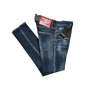 【スーパーSALE】 ディースクエアード DSQUARED2 COOL GUY JEAN クールガイ デニムジーンズ 5ポケット ストレッチ スリム パンツ 春夏 メンズ ダメージ加工 ウォッシュドブルー イタリア ブランド