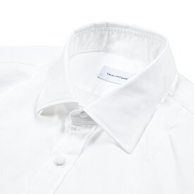 【SALE】 タリアトーレ TAGLIATORE 【2025年 春夏新作】 ドレスシャツ タキシードシャツ レギュラーカラー イカ胸 長袖 オールシーズン メンズ コットン 100% ホワイト パーティー 結婚式 礼服 イタリア ブランド MADE IN ITALY