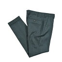 【スーパーSALE】【半額以下】 ベルウィッチ BERWICH MORELLO モレロ スラックス ノータック パンツ ストレッチ 秋冬 メンズ ヴァージウール 100% フランネル ブルーグリーン イタリア ブランド MADE IN ITALY