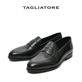 【SALE】 タリアトーレ TAGLIATORE 【2025年 春夏新作】 コインローファー スリッポン ローカット モカシン シューズ メンズ カーフレザー 100% ブラック イタリア ブランド MADE IN ITALY