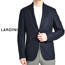 【SALE】 ラルディーニ LARDINI 【2025年 春夏新作】 EASY WEAR イージーウェア テーラードジャケット 2Bシングル ノッチドラペル 春夏 メンズ ヴァージンウール 100% ネイビー ブートニエール イタリア ブランド MADE IN ITALY