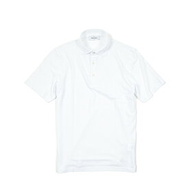 【半額以下】 グランサッソ GRAN SASSO 【2025年 春夏新作】 鹿の子ポロシャツ 半袖 春夏 メンズ コットン100％ ナチュラルストレッチ カノコ ピケ 台襟ポロ ドレスポロ ホワイト 白 イタリア ブランド MADE IN ITALY