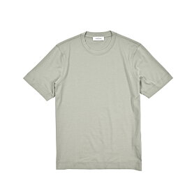 【新春初売り】 グランサッソ GRAN SASSO Tシャツ コットンスムース カットソー 半袖 クルーネック 春夏 メンズ ナチュラルストレッチ コットン 100％ ライトグレー イタリア ブランド MADE IN ITALY
